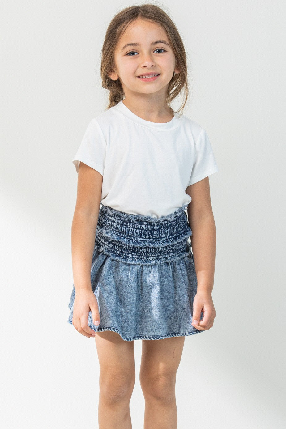Washed Denim Skirt