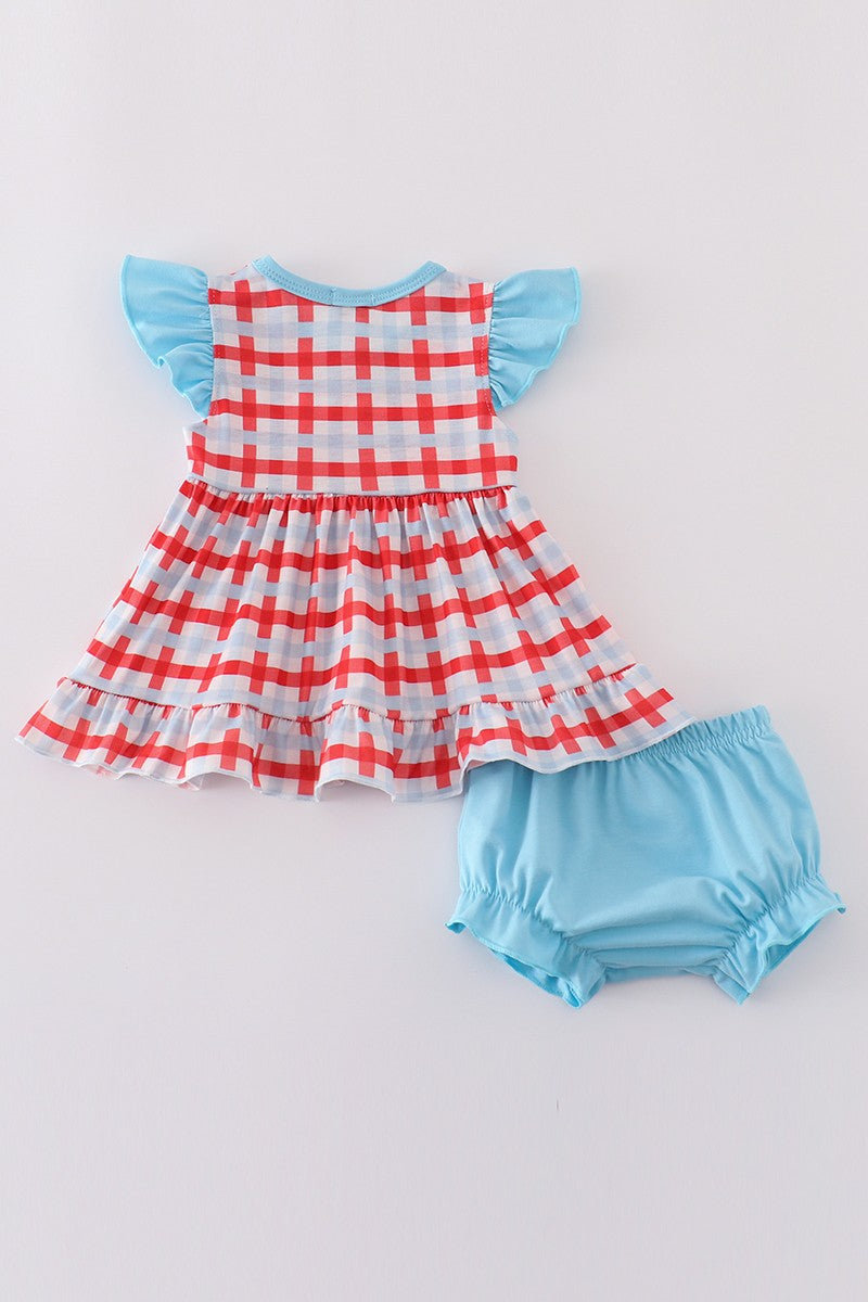 Blue Farm Smocked Bloomer Set