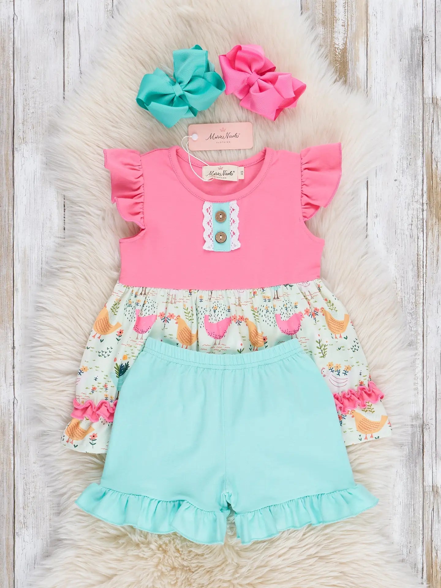 Bright Hen Party Ruffle Set