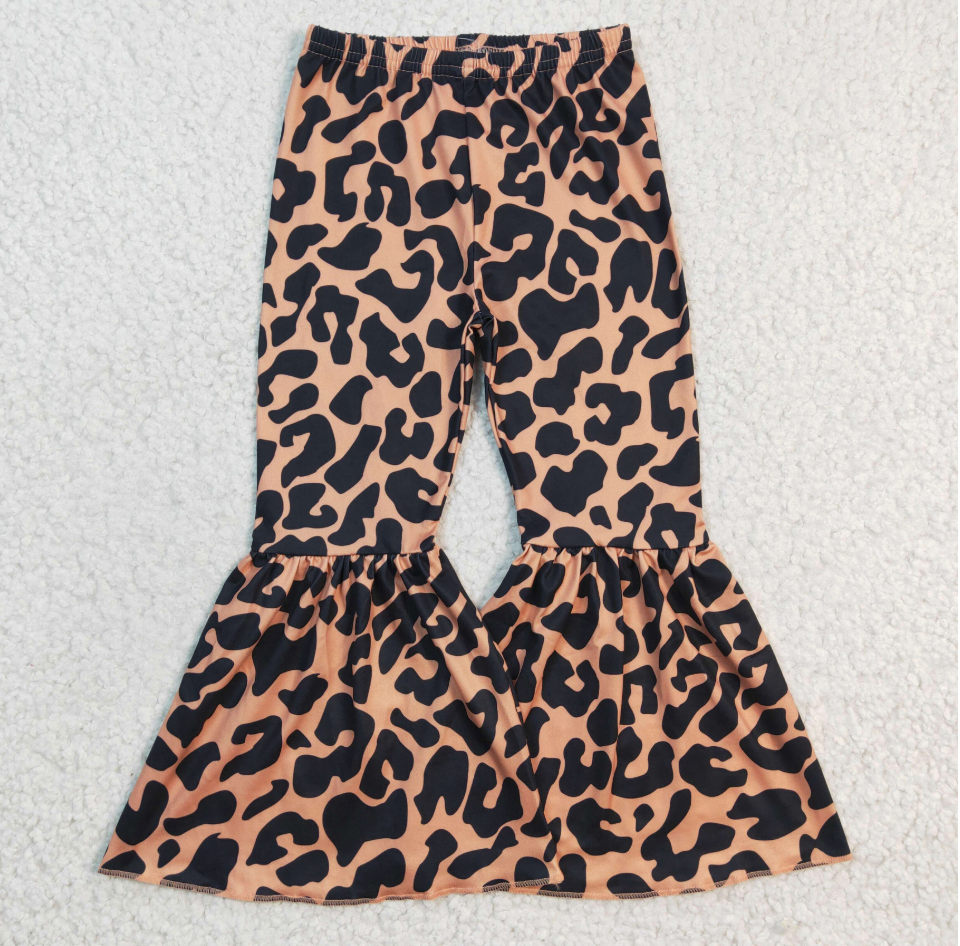 Leopard Baby Girls Bell Bottom Pants