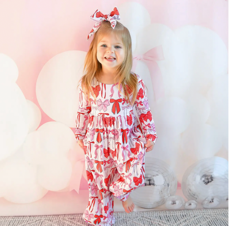 Rosalie Wide Leg Romper Valentines Day Bamboo Romper