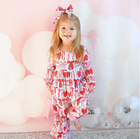 Rosalie Wide Leg Romper Valentines Day Bamboo Romper