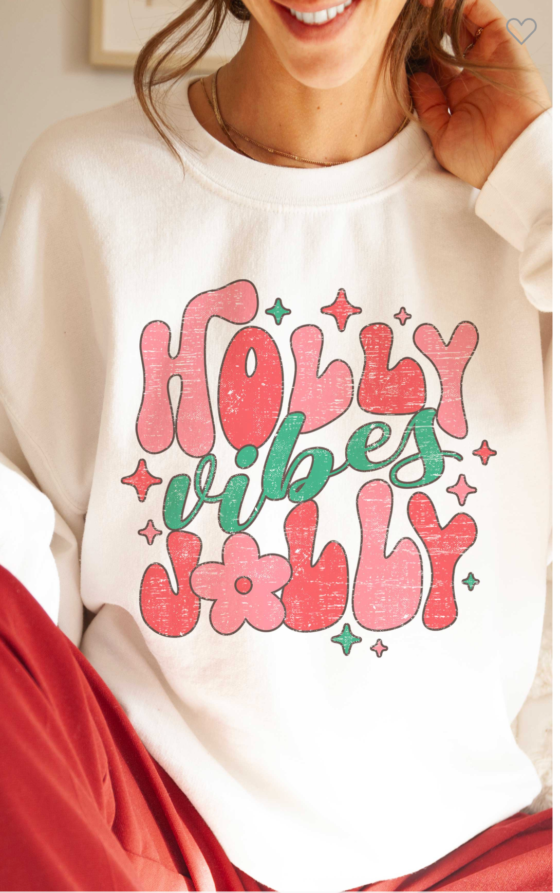 Kids - Holly Jolly Vibes Graphic Sweatshirt