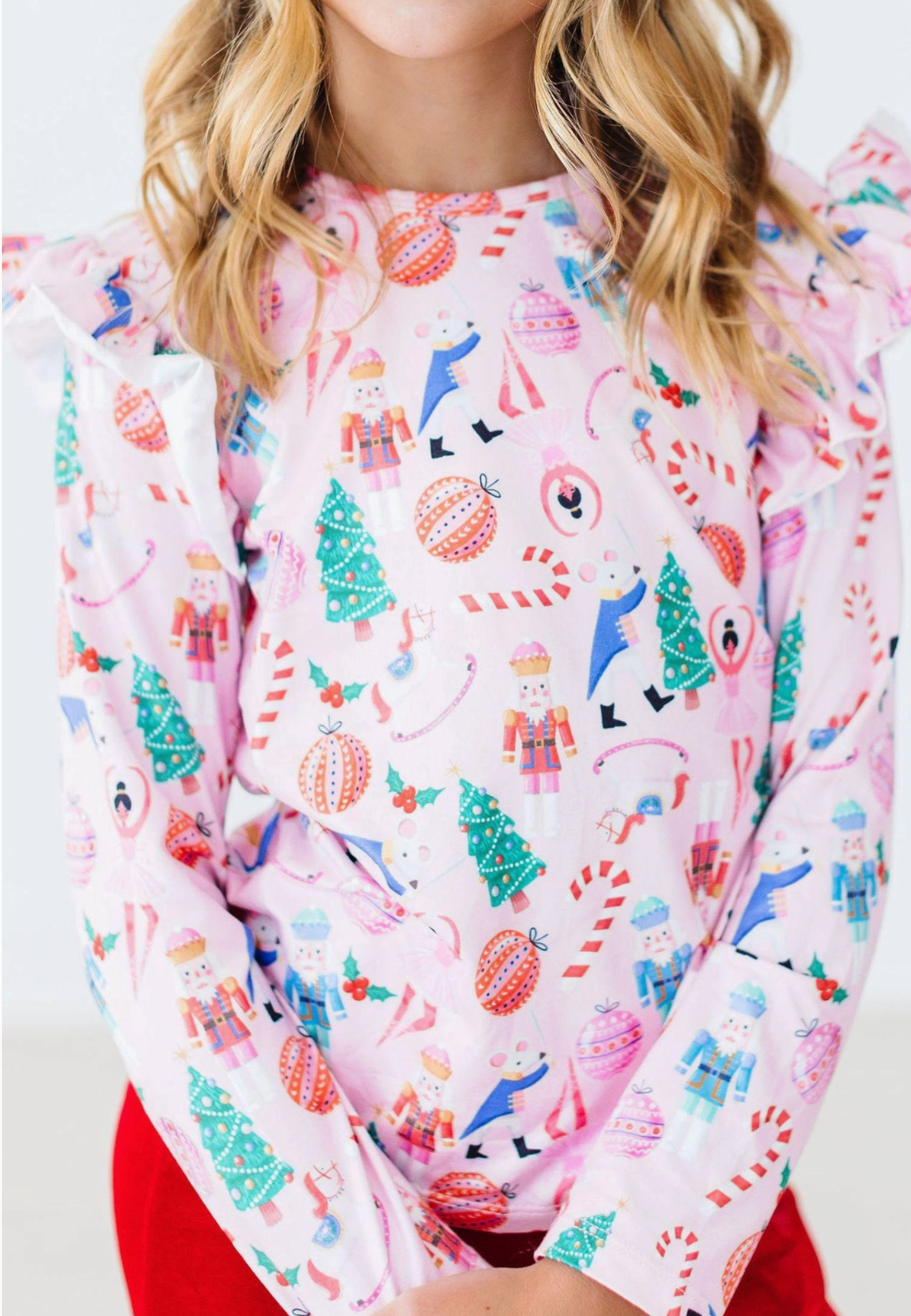 Sugarplum Fairy L/S Ruffle Tee