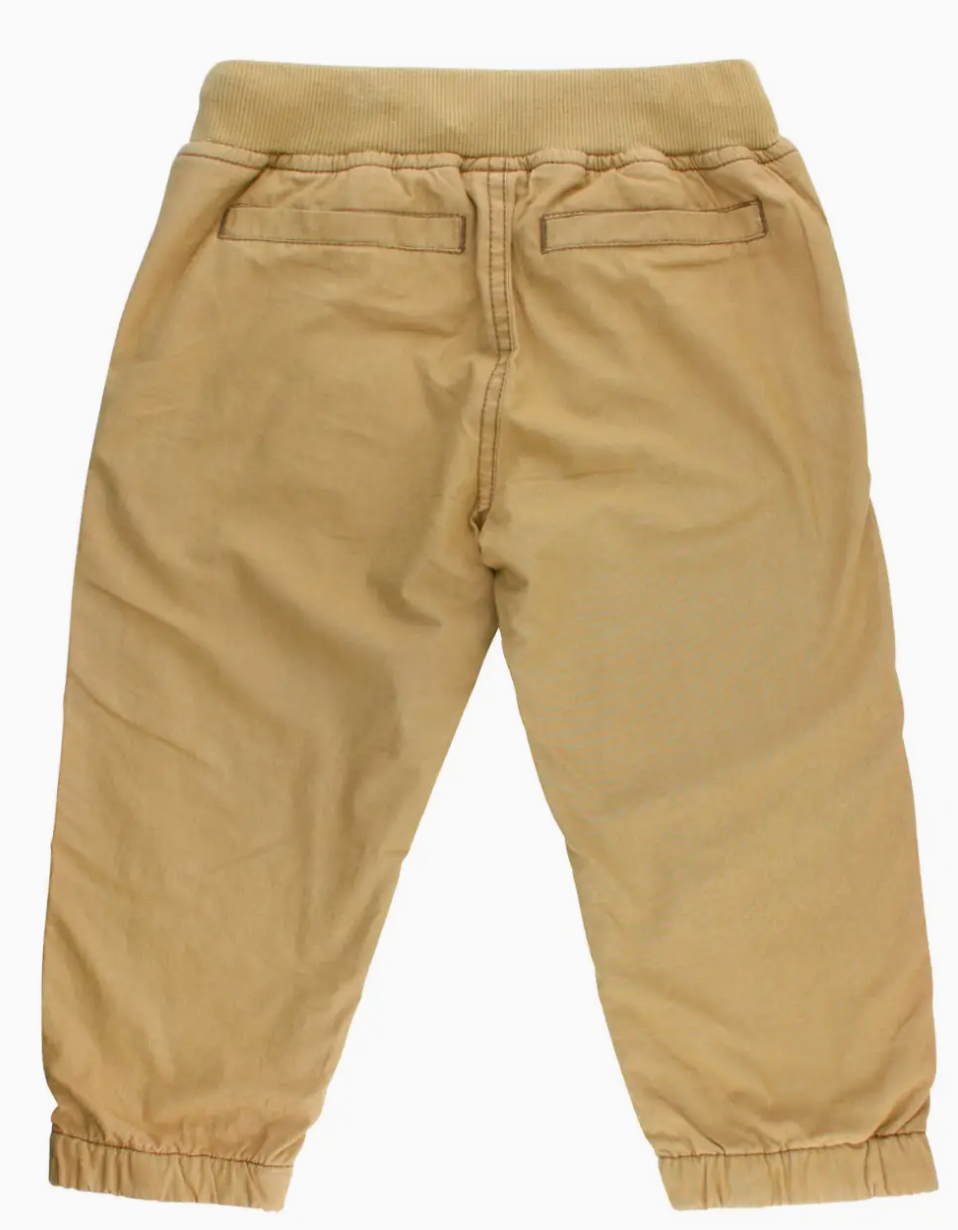 Boys Dark Khaki Jogger Pants