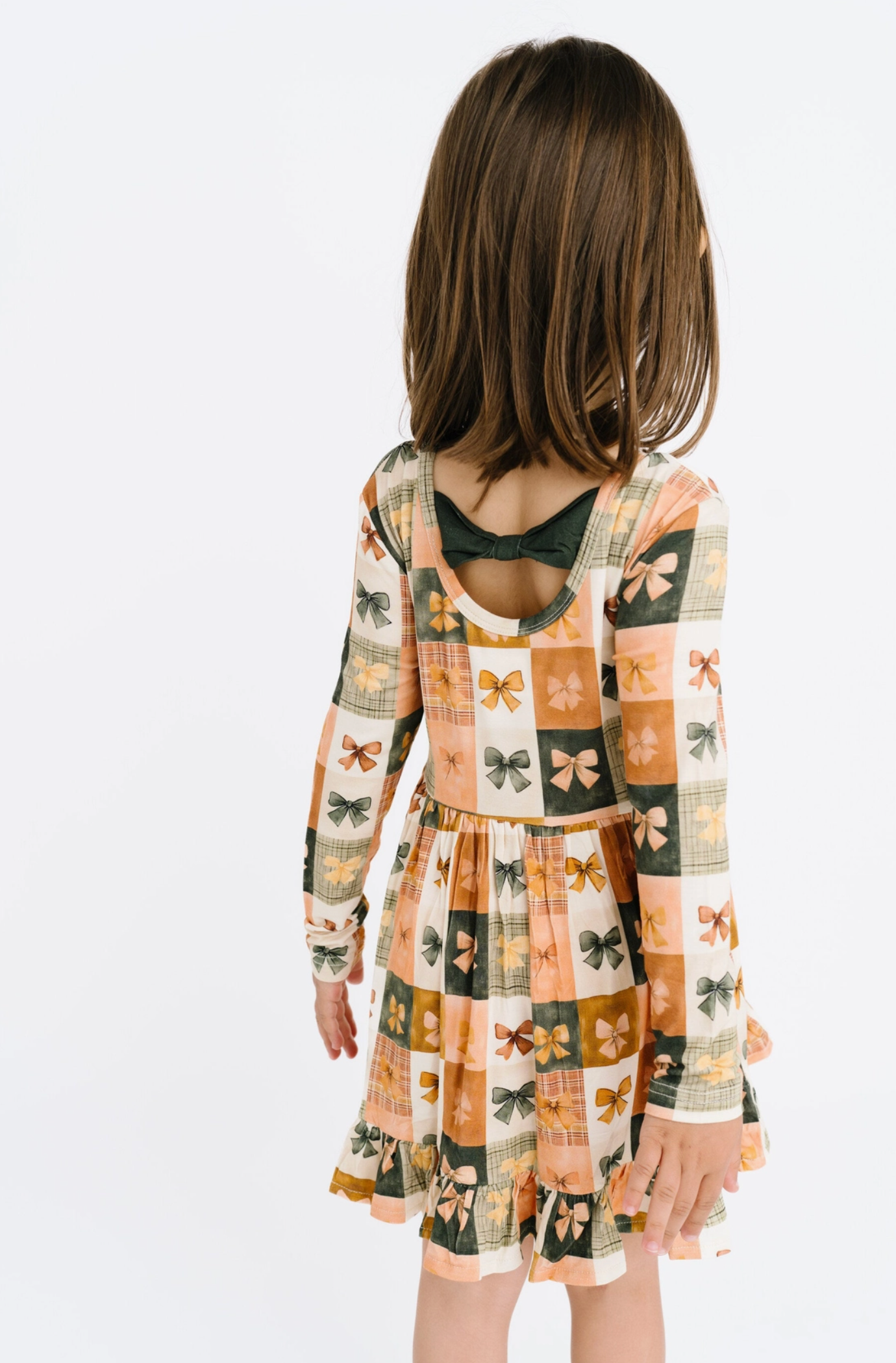 Bow Patchwork Bamboo Dress