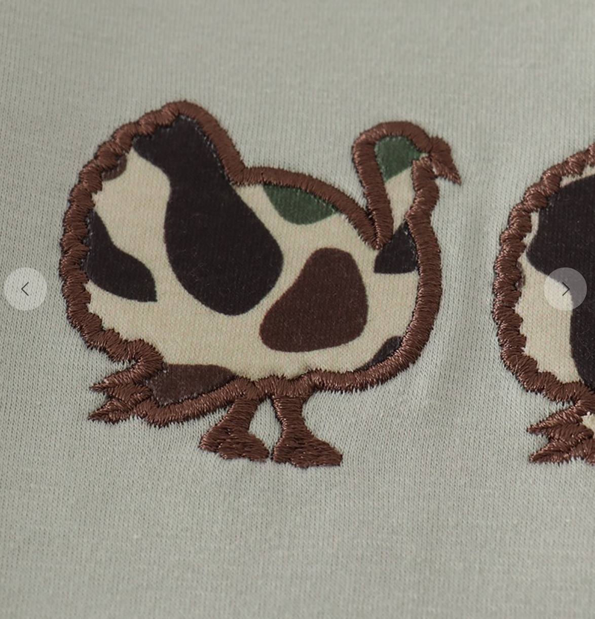 Sage Camouflage Turkey Applique Bloomer Set