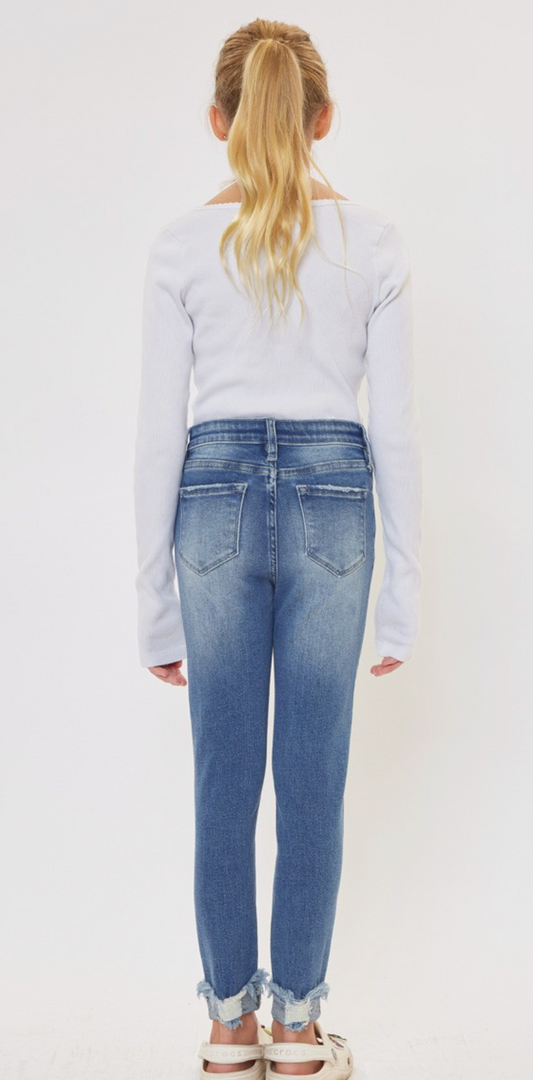 Girl Kids Open Pack High Rise Ankle Skinny