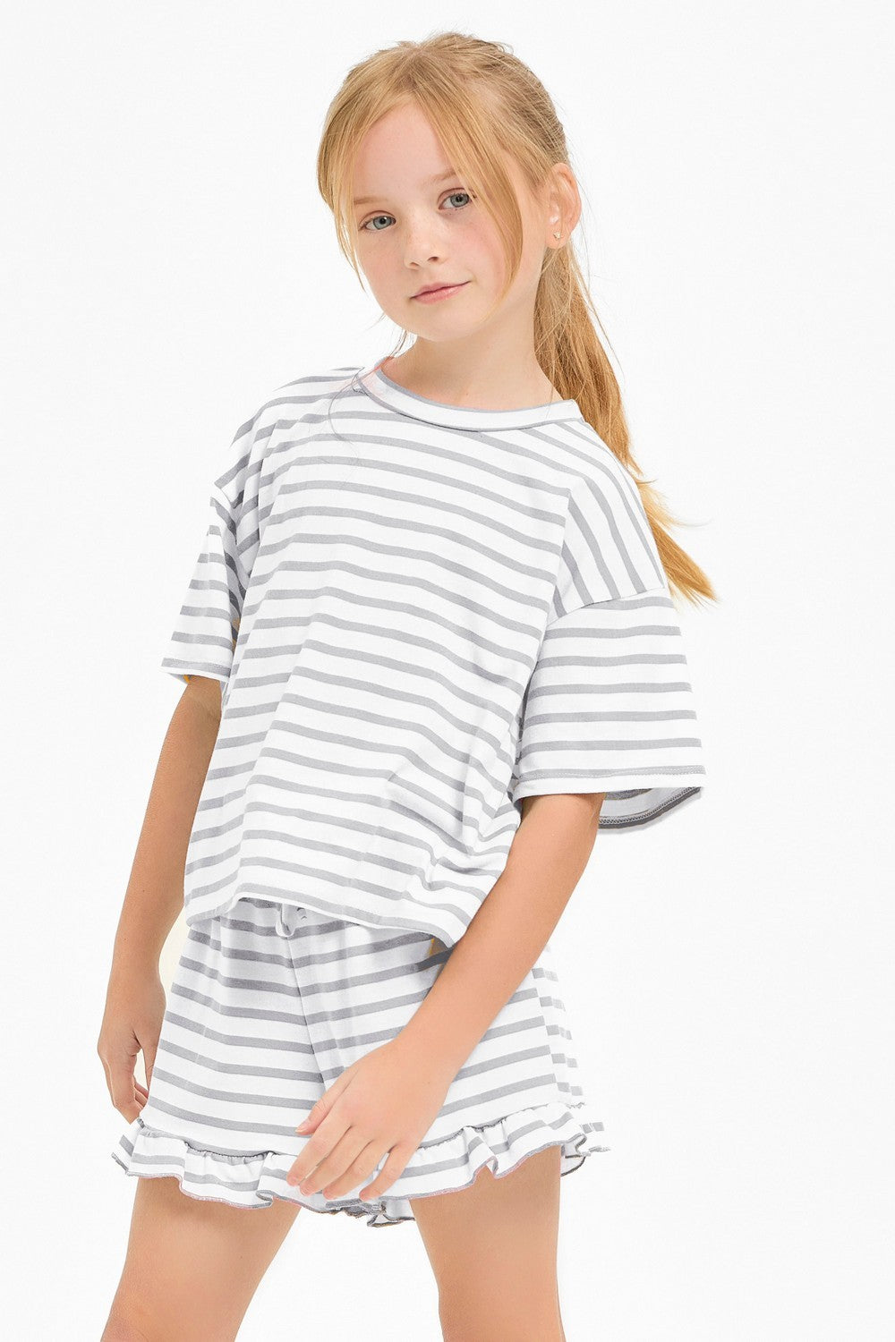 Crop top & Ruffle Shorts Matching Set