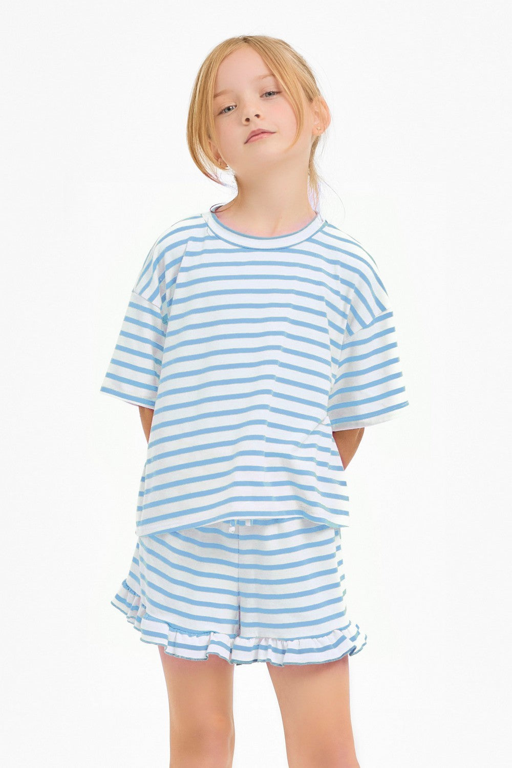 Crop top & Ruffle Shorts Matching Set