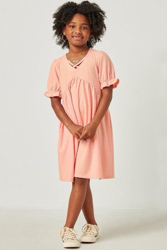 Cris Cross V-Neck Swiss Dot Dress