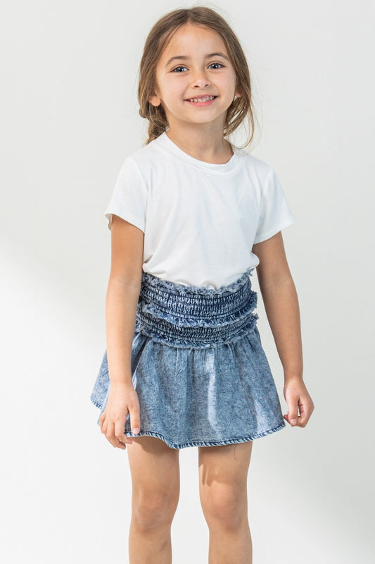Washed Denim Skirt