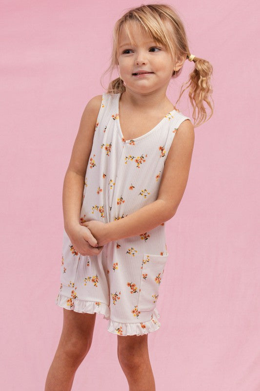 Off White Flower Romper