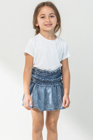 Washed Denim Skirt