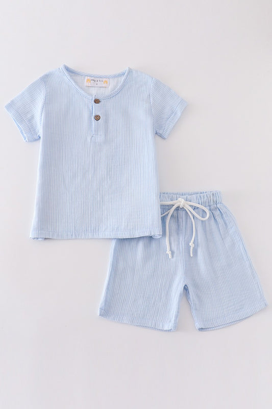 Striped Shorts Matching Set