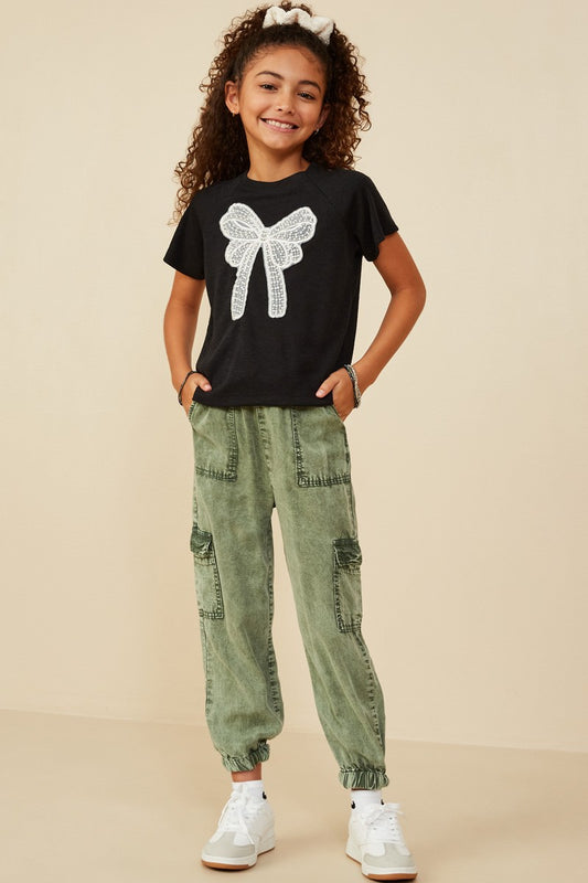 Black Pearl Badazzled Bow Top