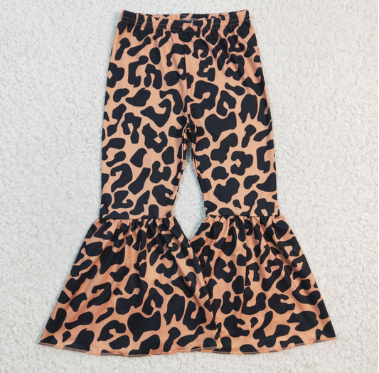 Leopard Baby Girls Bell Bottom Pants