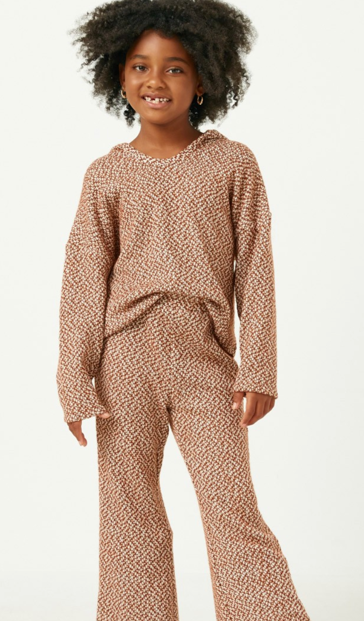 Girls Textured Multicolor Knit Set