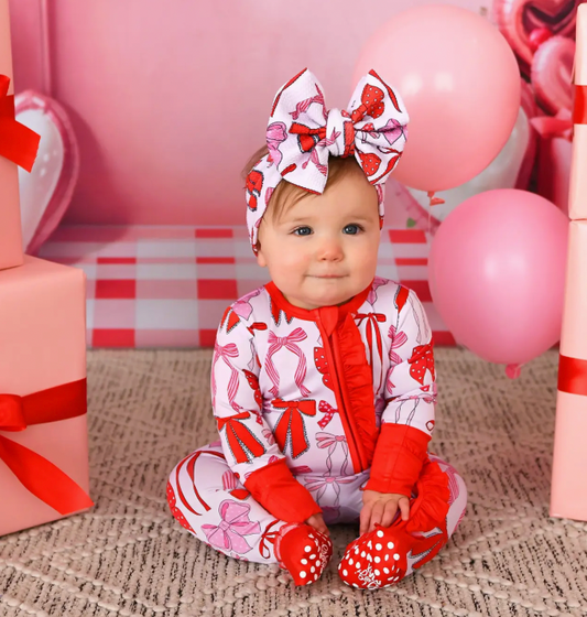 Rosalie Ruffle Zip Valentines Day Bamboo