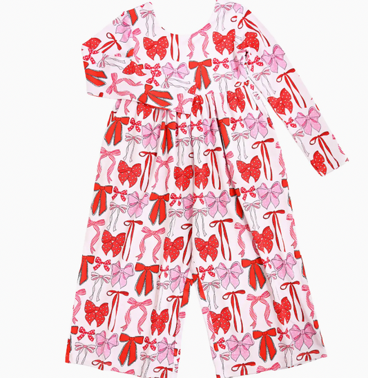 Rosalie Wide Leg Romper Valentines Day Bamboo Romper