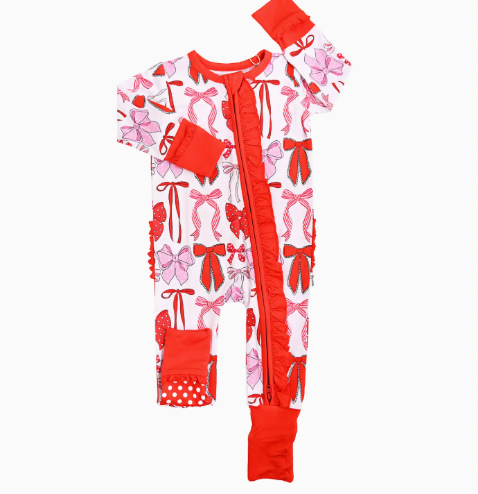 Rosalie Ruffle Zip Valentines Day Bamboo