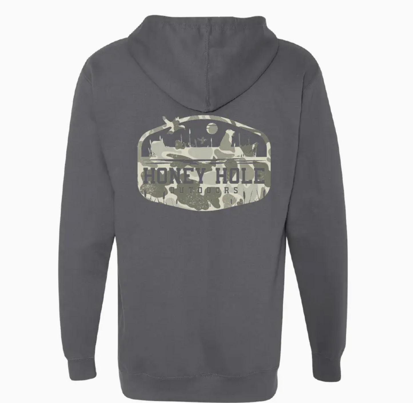 Fleece Hoodie - Boat Buddy - Charcoal