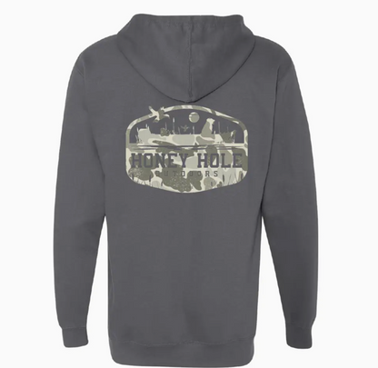 Fleece Hoodie - Boat Buddy - Charcoal