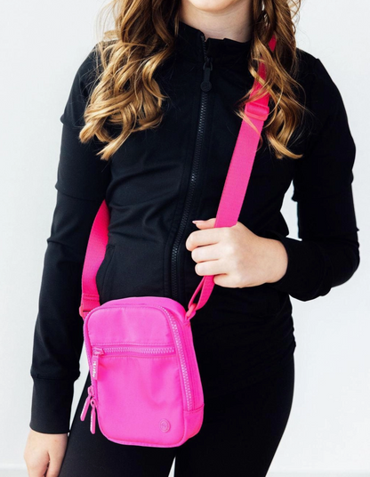 Neon Pink Crossbody Bag