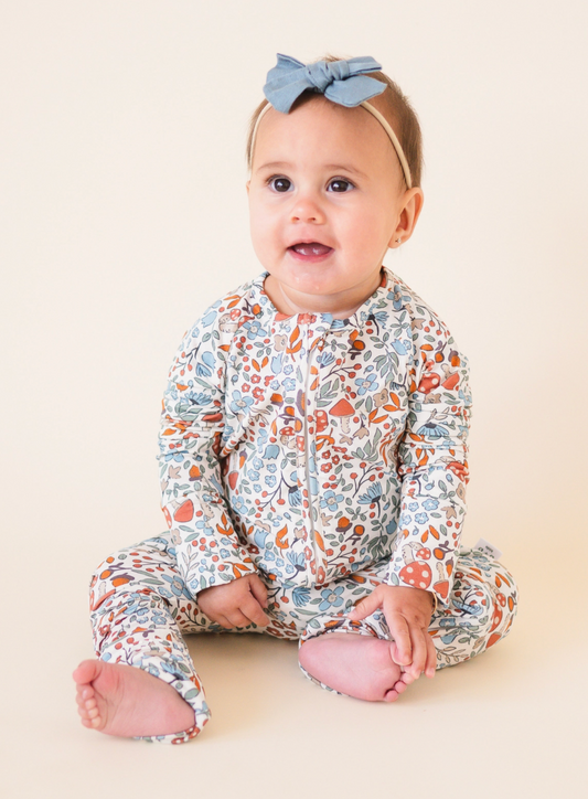 Bamboo 2-Way Convertible Zip Romper | Fall Floral