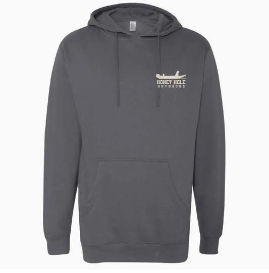 Fleece Hoodie - Boat Buddy - Charcoal
