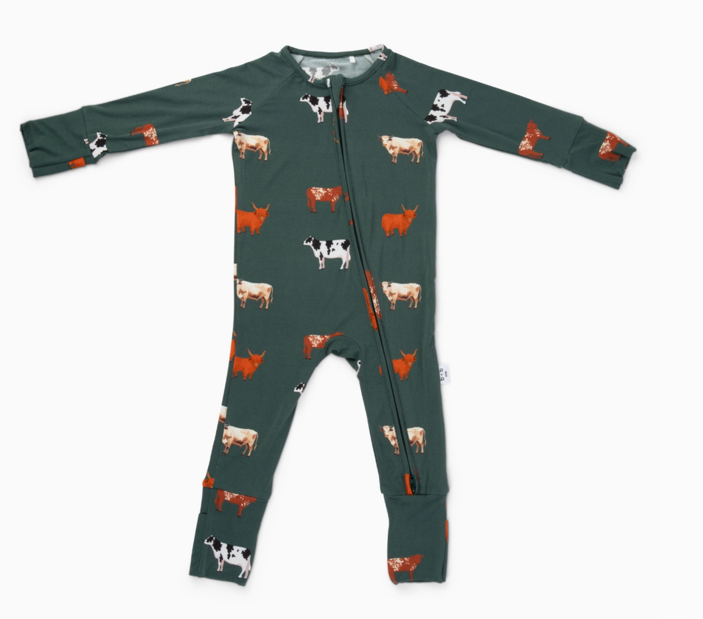 Bamboo 2-Way Convertible Zip Romper | Green Cow