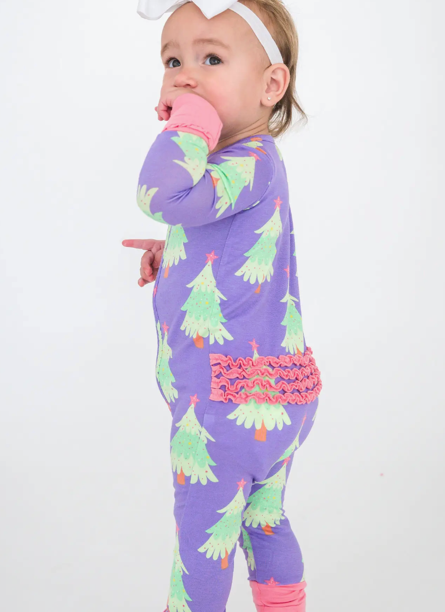 Softsnooze™ Baby Girls Bamboo Viscose Purple Twinkling Trees